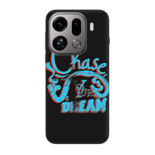 Oppo Find X9 Pro Chase Your Dream Black Colored Silicone TPU Θήκη