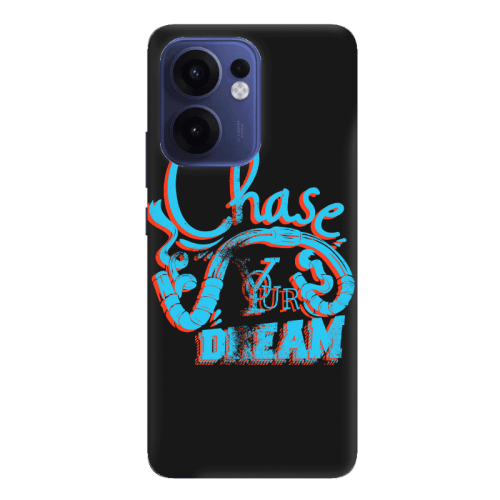 Oppo Reno13 FS Chase Your Dream Black Colored Silicone TPU Θήκη