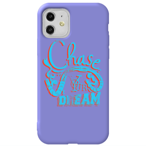 Apple iPhone 11  Chase Your Dream Purple Colored Silicone TPU Θήκη