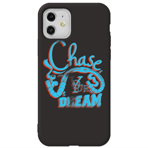 Apple iPhone 11  Chase Your Dream Black Colored Silicone TPU Θήκη