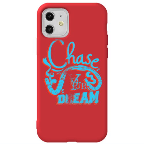 Apple iPhone 11  Chase Your Dream Red Colored Silicone TPU Θήκη