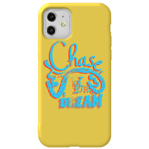 Apple iPhone 11  Chase Your Dream Yellow Colored Silicone TPU Θήκη