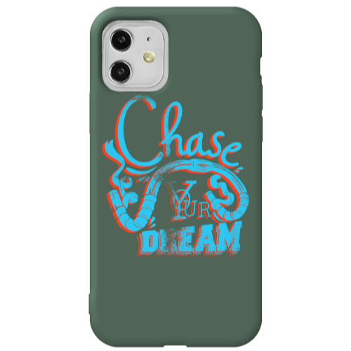 Apple iPhone 11  Chase Your Dream Dark Green Colored Silicone TPU Θήκη