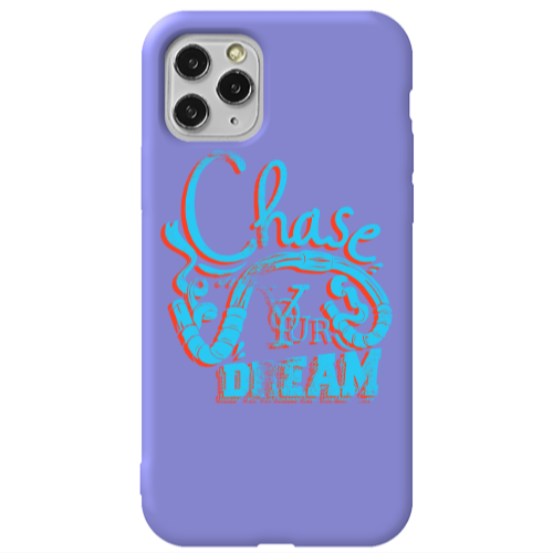 Apple iPhone 11 Pro Chase Your Dream Purple Colored Silicone TPU Θήκη