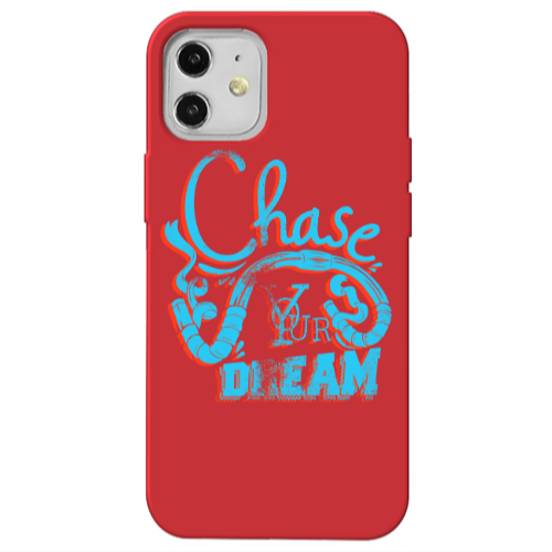 Apple iPhone 12 Chase Your Dream Red Colored Silicone TPU Θήκη