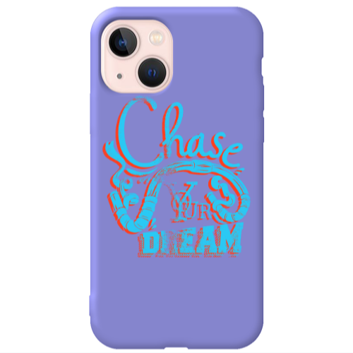 Apple iPhone 13 Chase Your Dream Purple Colored Silicone TPU Θήκη