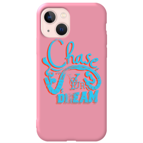 Apple iPhone 13 Chase Your Dream Pink Colored Silicone TPU Θήκη