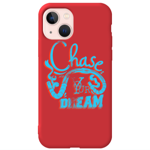 Apple iPhone 13 Chase Your Dream Red Colored Silicone TPU Θήκη