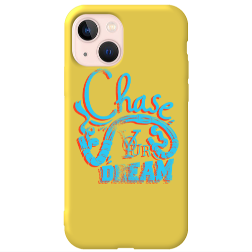 Apple iPhone 13 Chase Your Dream Yellow Colored Silicone TPU Θήκη