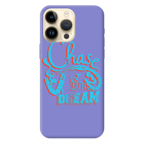 Apple iPhone 13 Pro Max Chase Your Dream Purple Colored Silicone TPU Θήκη