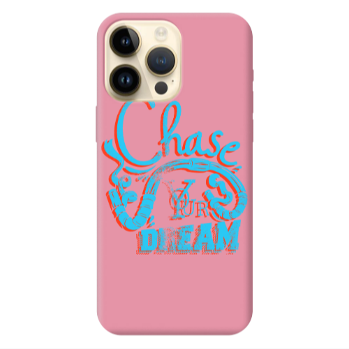 Apple iPhone 13 Pro Max Chase Your Dream Pink Colored Silicone TPU Θήκη