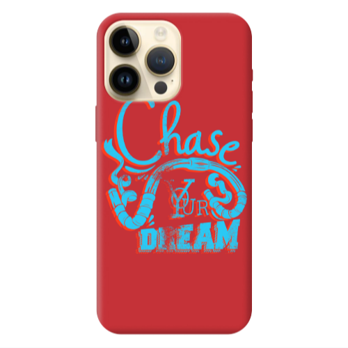 Apple iPhone 13 Pro Max Chase Your Dream Red Colored Silicone TPU Θήκη