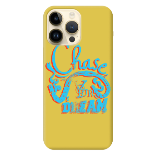 Apple iPhone 13 Pro Max Chase Your Dream Yellow Colored Silicone TPU Θήκη