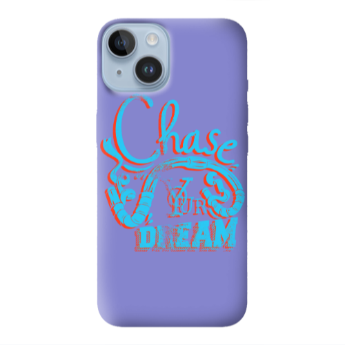 Apple iPhone 14  Chase Your Dream Purple Colored Silicone TPU Θήκη