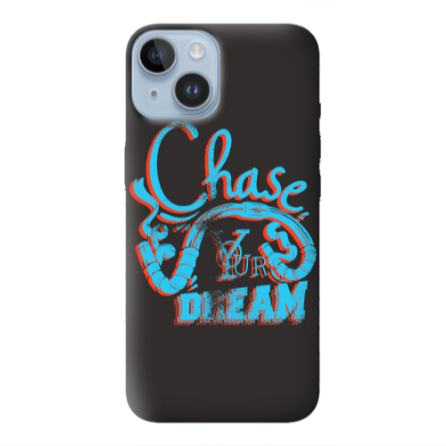 Apple iPhone 14  Chase Your Dream Black Colored Silicone TPU Θήκη