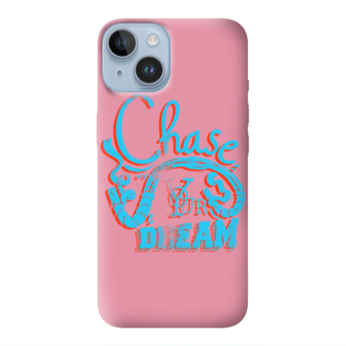 Apple iPhone 14 Plus Chase Your Dream Pink Colored Silicone TPU Θήκη
