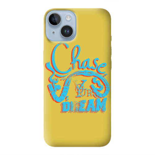 Apple iPhone 14 Plus Chase Your Dream Yellow Colored Silicone TPU Θήκη