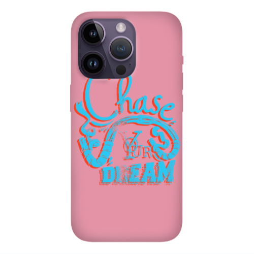 Apple iPhone 14 Pro  Chase Your Dream Pink Colored Silicone TPU Θήκη