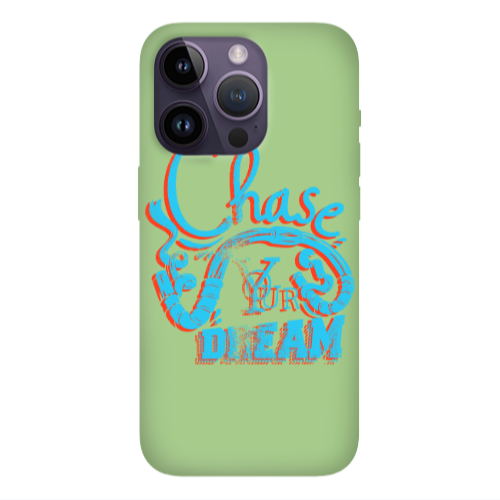 Apple iPhone 14 Pro Max Chase Your Dream Light Green Colored Silicone TPU Θήκη