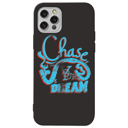 Apple iPhone 13 Pro Chase Your Dream Black Colored Silicone TPU Θήκη