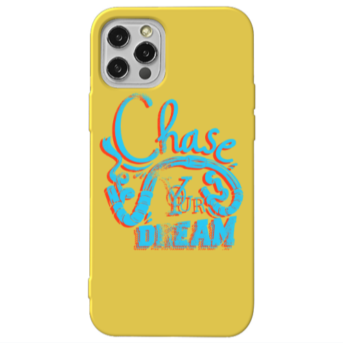 Apple iPhone 13 Pro Chase Your Dream Yellow Colored Silicone TPU Θήκη