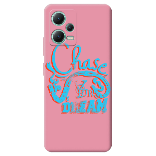 Xiaomi Redmi Note 12 Pro 5G Chase Your Dream Pink Colored Silicone TPU Θήκη