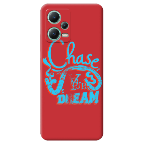 Xiaomi Redmi Note 12 Pro 5G Chase Your Dream Red Colored Silicone TPU Θήκη