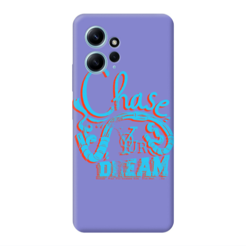 Xiaomi Redmi Note 12 4G Chase Your Dream Purple Colored Silicone TPU Θήκη