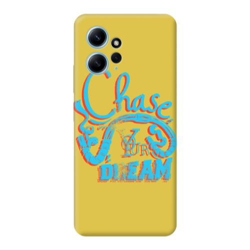 Xiaomi Redmi Note 12 4G Chase Your Dream Yellow Colored Silicone TPU Θήκη