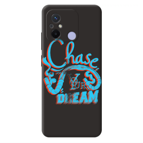 Xiaomi Redmi 12C Chase Your Dream Black Colored Silicone TPU Θήκη
