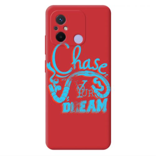 Xiaomi Redmi 12C Chase Your Dream Red Colored Silicone TPU Θήκη
