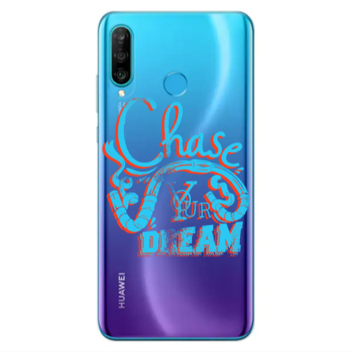 Huawei P30 Lite Chase Your Dream Transparent Silicone TPU Θήκη