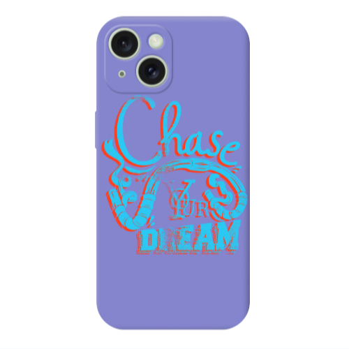 Apple iPhone 15 Plus Chase Your Dream Purple Colored Silicone TPU Θήκη