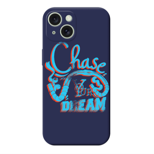 Apple iPhone 15 Plus Chase Your Dream Dark blue Colored Silicone TPU Θήκη