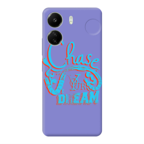 Xiaomi Redmi 13C Chase Your Dream Purple Colored Silicone TPU Θήκη