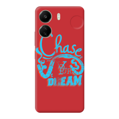 Xiaomi Redmi 13C Chase Your Dream Red Colored Silicone TPU Θήκη
