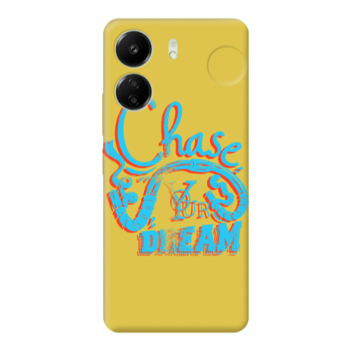 Xiaomi Redmi 13C Chase Your Dream Yellow Colored Silicone TPU Θήκη