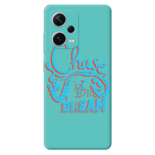 Xiaomi Poco X5 Chase Your Dream Turquoise Colored Silicone TPU Θήκη