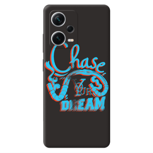 Xiaomi Poco X5 Chase Your Dream Black Colored Silicone TPU Θήκη
