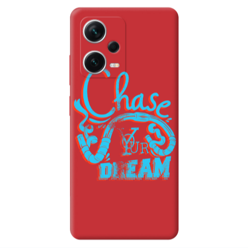 Xiaomi Poco X5 Chase Your Dream Red Colored Silicone TPU Θήκη