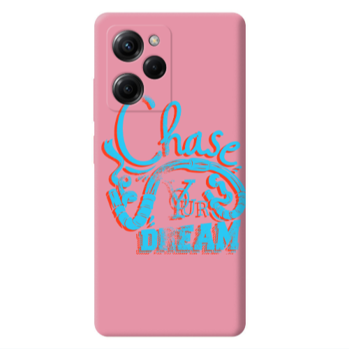 Xiaomi Poco X5 Pro Chase Your Dream Pink Colored Silicone TPU Θήκη