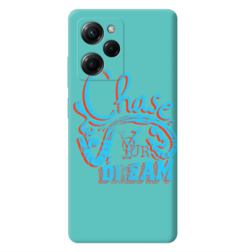 Xiaomi Poco X5 Pro Chase Your Dream Turquoise Colored Silicone TPU Θήκη