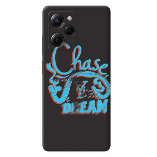 Xiaomi Poco X5 Pro Chase Your Dream Black Colored Silicone TPU Θήκη