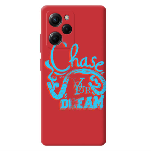 Xiaomi Poco X5 Pro Chase Your Dream Red Colored Silicone TPU Θήκη