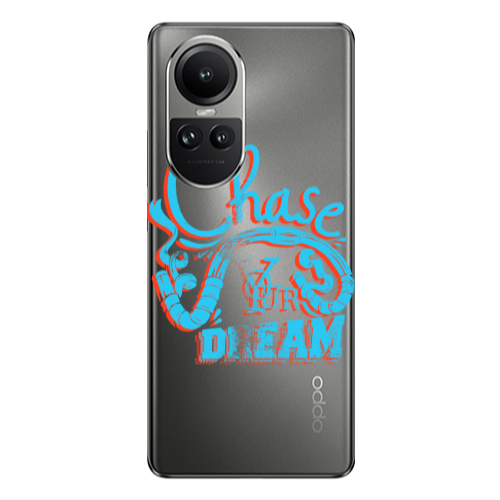 Oppo Reno10 5G Chase Your Dream Transparent Silicone TPU Θήκη
