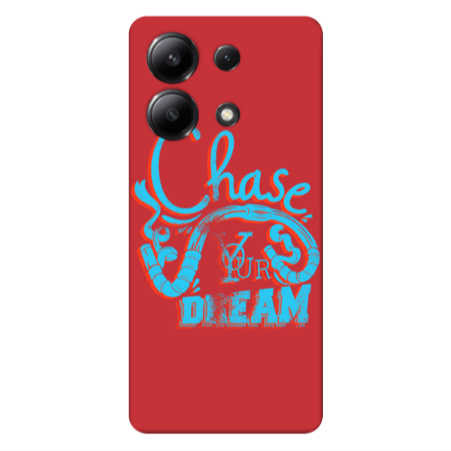 Xiaomi Redmi Note 13 4G Chase Your Dream Red Colored Silicone TPU Θήκη