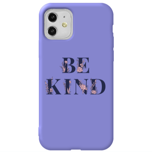Apple iPhone 11  Be Kind Purple Colored Silicone TPU Θήκη