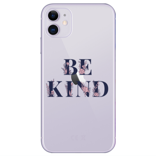 Apple iPhone 11  Be Kind Transparent Silicone TPU Θήκη