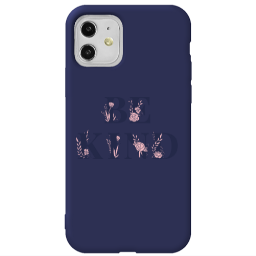 Apple iPhone 11  Be Kind Dark blue Colored Silicone TPU Θήκη