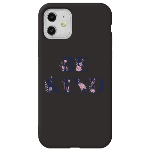 Apple iPhone 11  Be Kind Black Colored Silicone TPU Θήκη